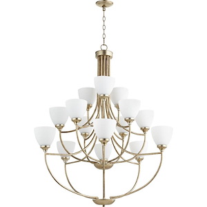 Enclave - Fifteen Light 2-Tier Chandelier in Quorum Home Collection style - 38.5 inches wide by 44 inches high - 616625