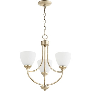 Enclave - 3 Light Chandelier in Quorum Home Collection style - 19 inches wide by 20.5 inches high - 616692