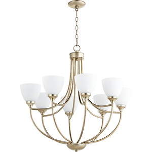 Enclave - 8 Light Chandelier in Quorum Home Collection style - 30 inches wide by 29 inches high - 616690