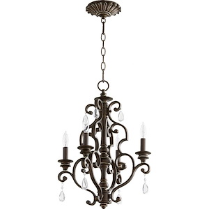 San Miguel - 4 Light Chandelier in Transitional style - 16 inches wide by 25.5 inches high - 616685