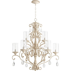 San Miguel - 9 Light 2-Tier Chandelier in Transitional style - 32 inches wide by 37 inches high - 616683