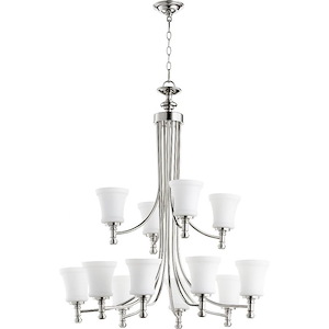 Rossington - Twelve Light Chandelier in Quorum Home Collection style - 35.25 inches wide by 37 inches high