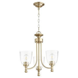 Rossington - 3 Light Chandelier in Quorum Home Collection style - 18 inches wide by 19 inches high - 616663