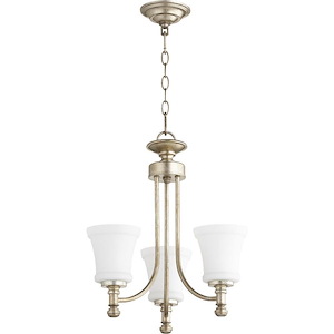 Rossington - 3 Light Chandelier in Quorum Home Collection style - 18 inches wide by 19 inches high - 1342848