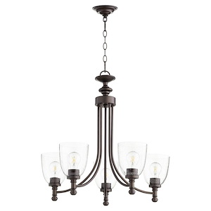 Rossington - 5 Light Chandelier in Quorum Home Collection style - 25 inches wide by 25 inches high - 616662