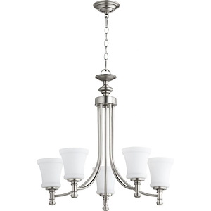 Rossington - 5 Light Chandelier in Quorum Home Collection style - 25 inches wide by 25 inches high - 1342849