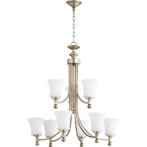 Rossington - 9 Light 2-Tier Chandelier in Quorum Home Collection style - 31 inches wide by 23 inches high - 1218555