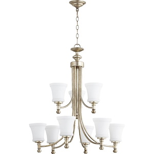 Rossington - 9 Light 2-Tier Chandelier in Quorum Home Collection style - 31 inches wide by 23 inches high - 1342850