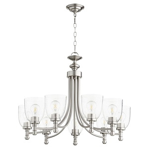Rossington - 9 Light 2-Tier Chandelier in Quorum Home Collection style - 31 inches wide by 23 inches high - 1218555