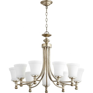 Rossington - 9 Light 2-Tier Chandelier in Quorum Home Collection style - 31 inches wide by 23 inches high - 616660