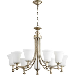Rossington - 9 Light 2-Tier Chandelier in Quorum Home Collection style - 31 inches wide by 23 inches high - 616660
