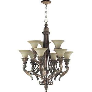 Madeleine - 9 Light 2-Tier Chandelier in Traditional style - 30 inches wide by 39.5 inches high - 143044
