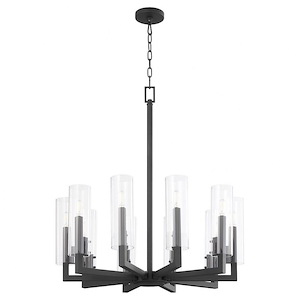 Harbin - 10 Light Chandelier In Contemporary Style-34 Inches Tall and 32 Inches Wide - 1305949