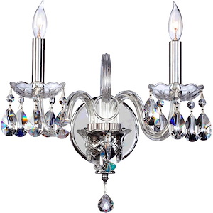 Katrina - 2 Light Wall Bracket in Crystal style - 13.5 inches wide by 10.5 inches high - 139953