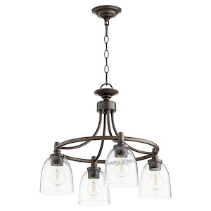 Rossington - 4 Light Nook Pendant in Quorum Home Collection style - 21 inches wide by 18 inches high