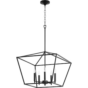Gabriel - 5 Light Nook Pendant in Quorum Home Collection style - 21 inches wide by 17.5 inches high - 906662