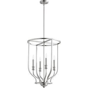 Richmond - 4 Light Entry Pendant in Quorum Home Collection style - 18 inches wide by 26.5 inches high - 616747