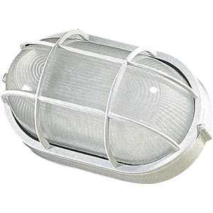 1 Light Oval Bulkhead Wall Mount in style - 11 inches wide by 6.5 inches high