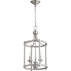 Rossington - 3 Light Entry Pendant in Quorum Home Collection style - 12 inches wide by 21.5 inches high