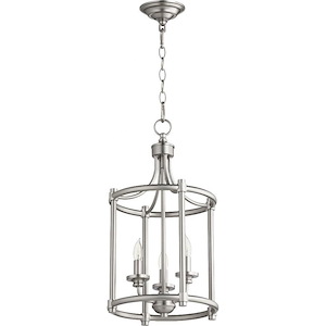 Rossington - 3 Light Entry Pendant in Quorum Home Collection style - 12 inches wide by 21.5 inches high - 616779