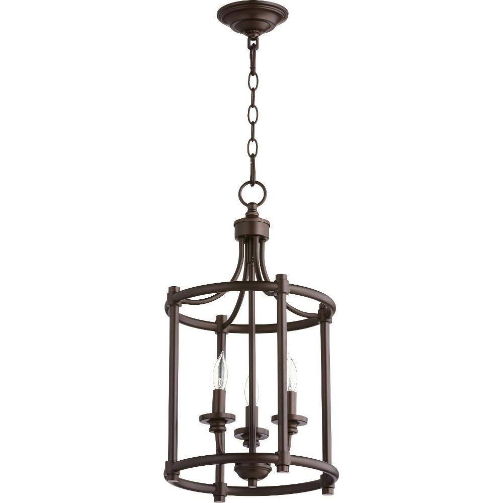 Rossington - 3 Light Entry Pendant in Quorum Home Collection style - 12 inches wide by 21.5 inches high