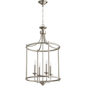 Rossington - 4 Light Entry Pendant in Quorum Home Collection style - 18 inches wide by 30 inches high - 616778