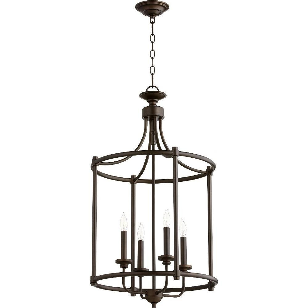 Rossington - 4 Light Entry Pendant in Quorum Home Collection style - 18 inches wide by 30 inches high