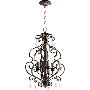 San Miguel - 4 Light Entry Pendant in Transitional style - 18.5 inches wide by 28.5 inches high