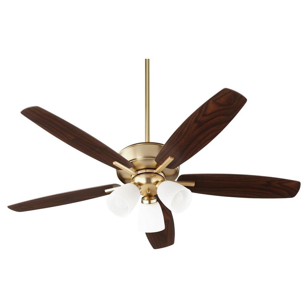 Breeze - 5 Blade Ceiling Fan in Quorum Home Collection style - 52 inches wide by 16.75 inches high