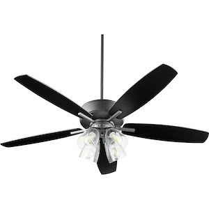 Breeze - 5 Blade Ceiling Fan in Quorum Home Collection style - 52 inches wide by 16.75 inches high - 882645
