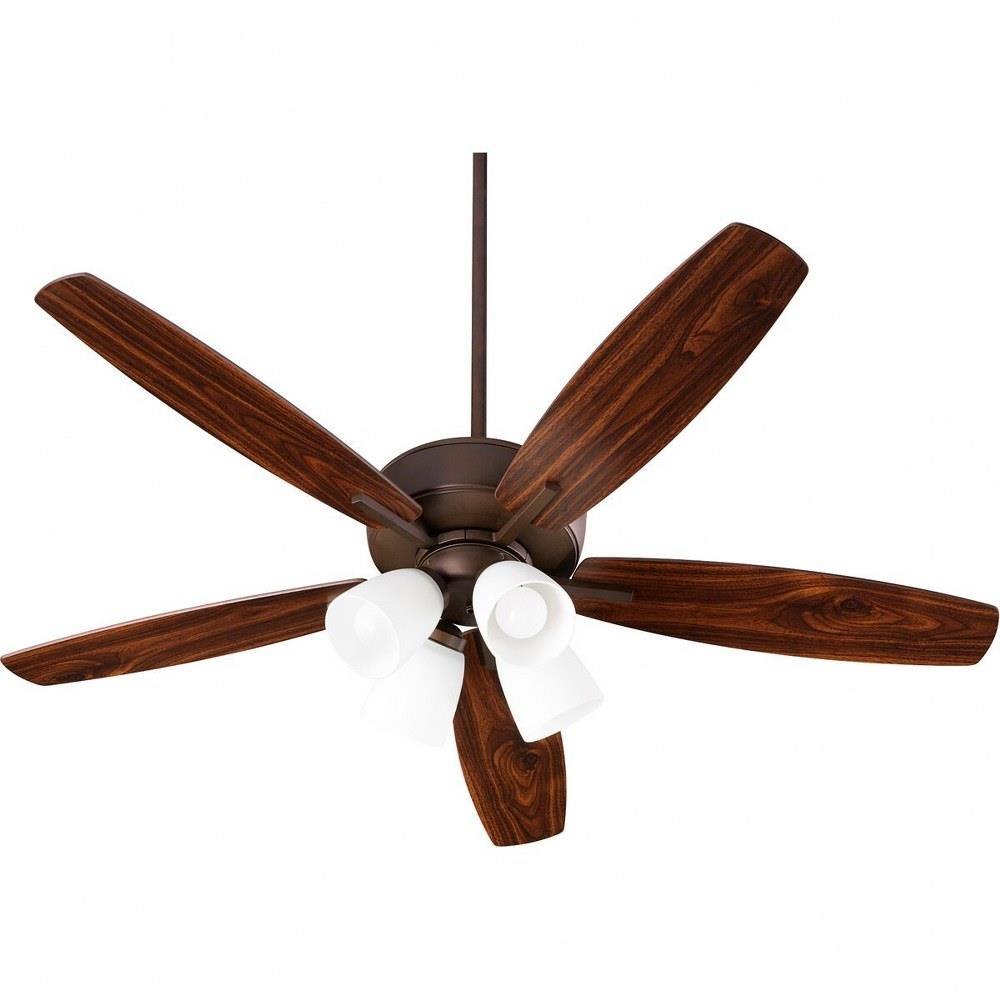 Breeze - 5 Blade Ceiling Fan in Quorum Home Collection style - 52 inches wide by 16.75 inches high