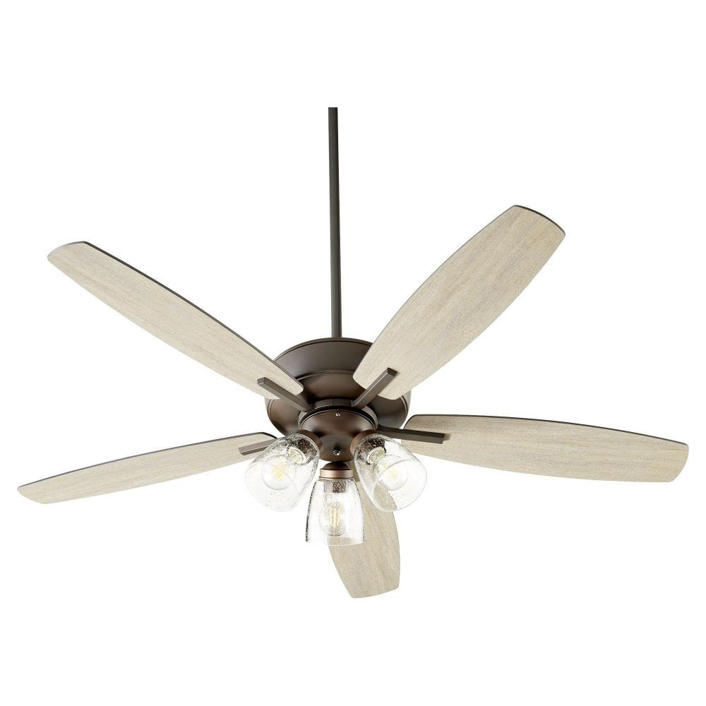 Breeze - 5 Blade Ceiling Fan in Quorum Home Collection style - 52 inches wide by 16.75 inches high
