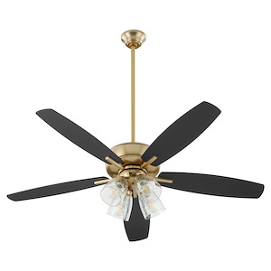 Breeze - 5 Blade Ceiling Fan in Quorum Home Collection style - 52 inches wide by 16.75 inches high - 882645