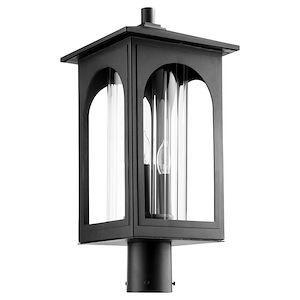Harbor - 3 Light Outdoor Post Lantern In Transitional Style-21 Inches Tall and 9.5 Inches Wide