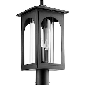 Harbor - 3 Light Outdoor Post Lantern In Transitional Style-21 Inches Tall and 9.5 Inches Wide