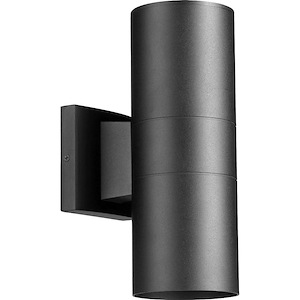 Cylinder - 2 Light Outdoor Wall Lantern in Quorum Home Collection style - 4.25 inches wide by 11.5 inches high