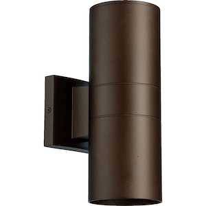 Cylinder - 2 Light Outdoor Wall Lantern in Quorum Home Collection style - 4.25 inches wide by 11.5 inches high - 471568