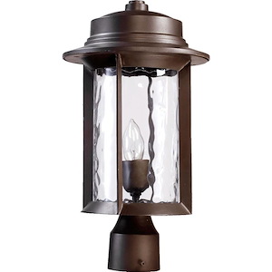 Charter - 1 Light Outdoor Post Lantern in style - 9.5 inches wide by 17 inches high