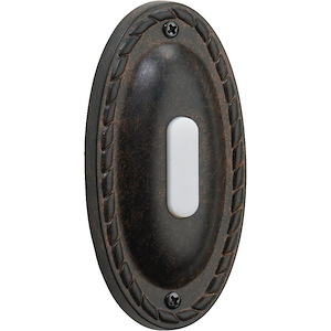 Accessory - Traditional Oval Door Chime Button-4.25 Inches Tall and 2.25 Inches Wide