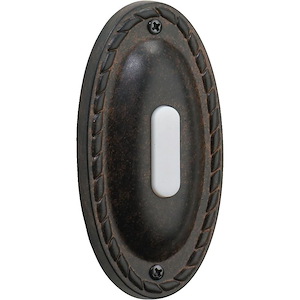 Accessory - Traditional Oval Door Chime Button-4.25 Inches Tall and 2.25 Inches Wide