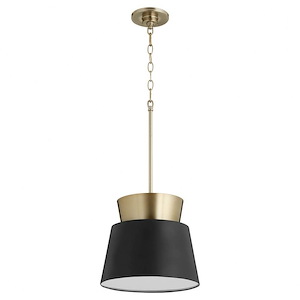 Trapezoids - 1 Light Pendant in Soft Contemporary style - 12 inches wide by 11.5 inches high