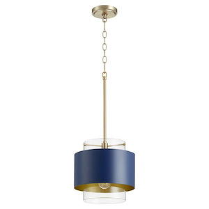 1 Light Drum Pendant in Contemporary style - 10.5 inches wide by 10.75 inches high