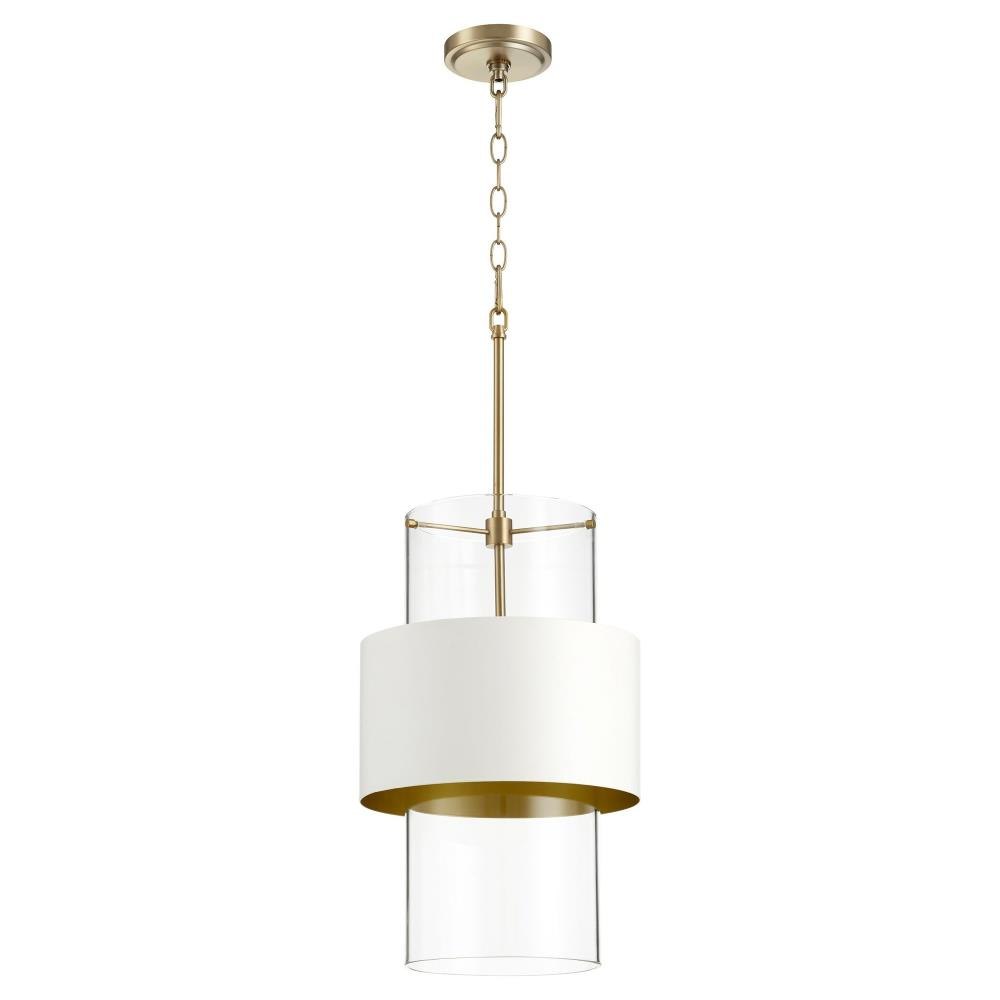 Quorum Lighting - 8013-0880 - 1 Light Drum Pendant in Contemporary style -  12 inches wide by 19.75 inches high, image size:1000x1000