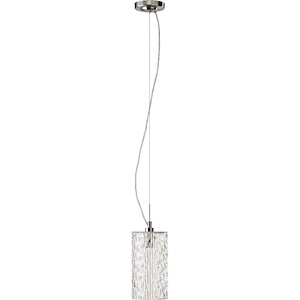 1 Light Pendant in Transitional style - 5.25 inches wide by 14 inches high