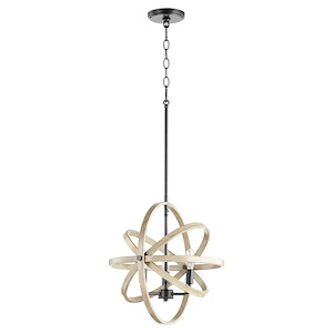 3 Light Sphere Chandelier in style - 17 inches wide by 17 inches high