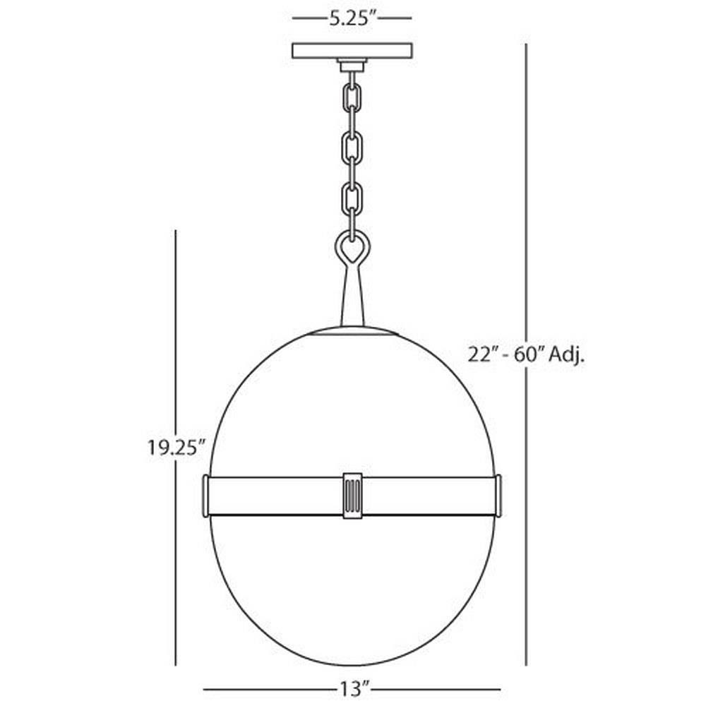 Robert Abbey Lighting - S3393 - Brighton 1-Light Pendant