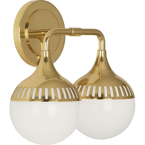 Jonathan Adler Rio - 2 Light Wall Sconce-10.38 Inches Tall and 11 Inches Wide