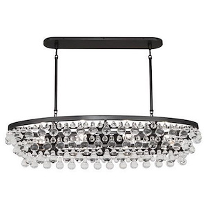 Bling 8-Light Chandelier 42.75 Inches Wide and 9.75 Inches Tall