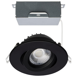 12W CCT Selectable LED Round Gimbaled Direct Wire Downlight with Remote Driver - 1317795
