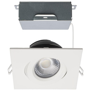 12W CCT Selectable LED Square Gimbaled Direct Wire Downlight with Remote Driver - 1317796